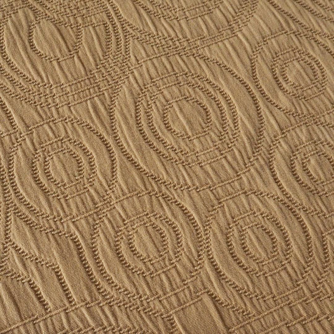 Sand Cairn Circles Cotton Jacquard Fabric - Guthrie & Ghani Exclusive