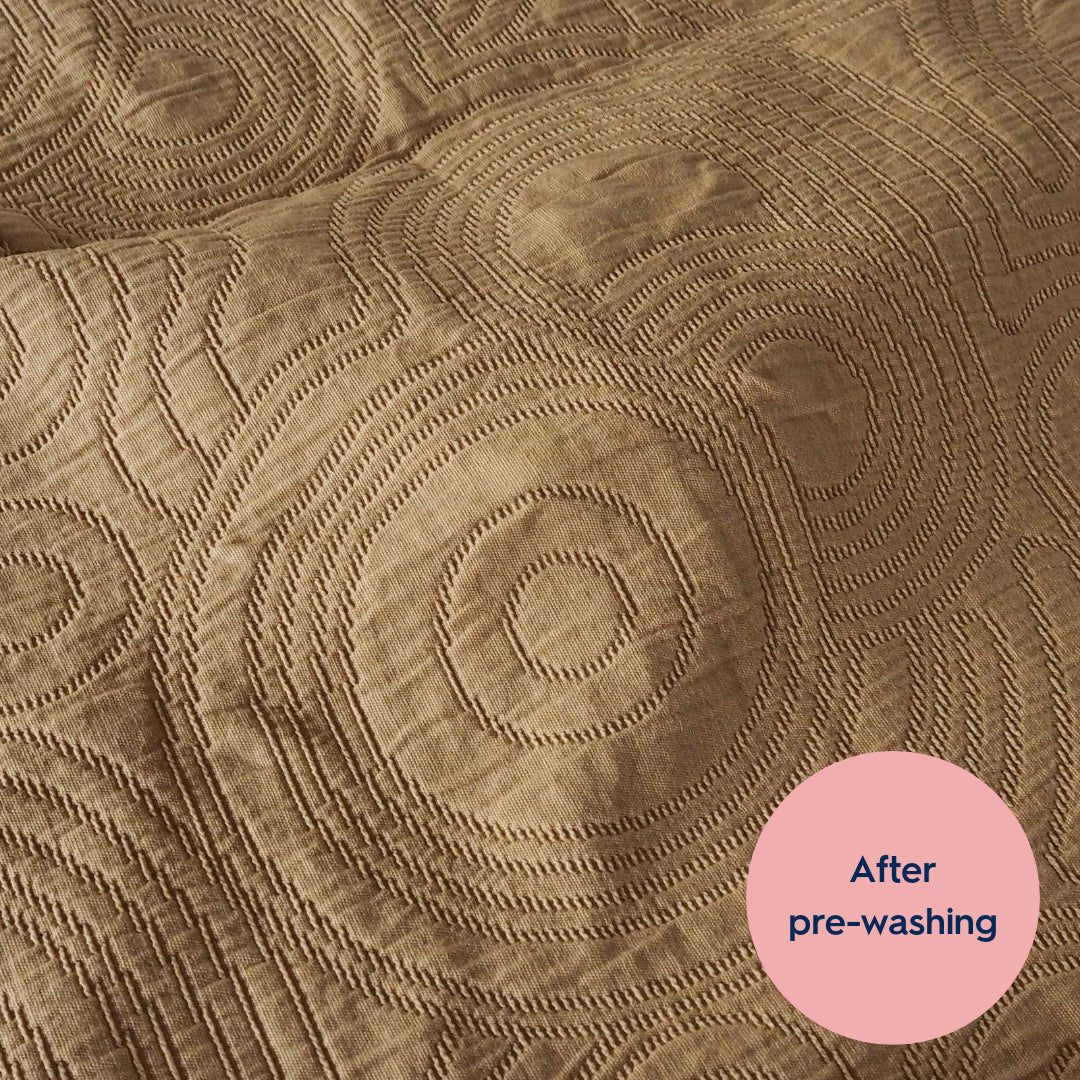 Sand Cairn Circles Cotton Jacquard Fabric - Guthrie & Ghani Exclusive