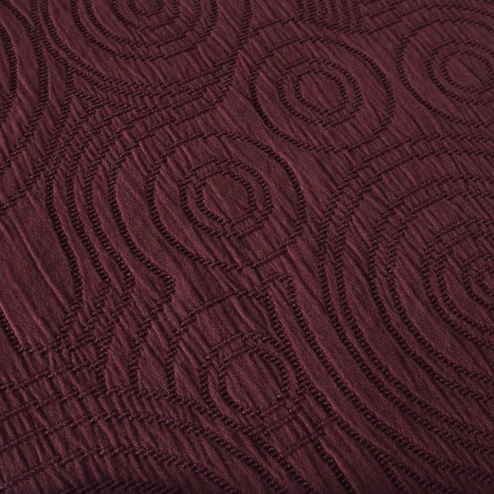 Burgundy Cairn Circles Cotton Jacquard Fabric - Guthrie & Ghani Exclusive
