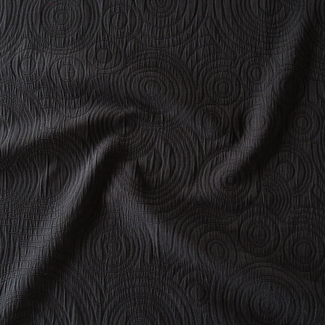 Lauren's Caiplie Jacket in Midnight Black Cairn Circles Cotton Jacquard