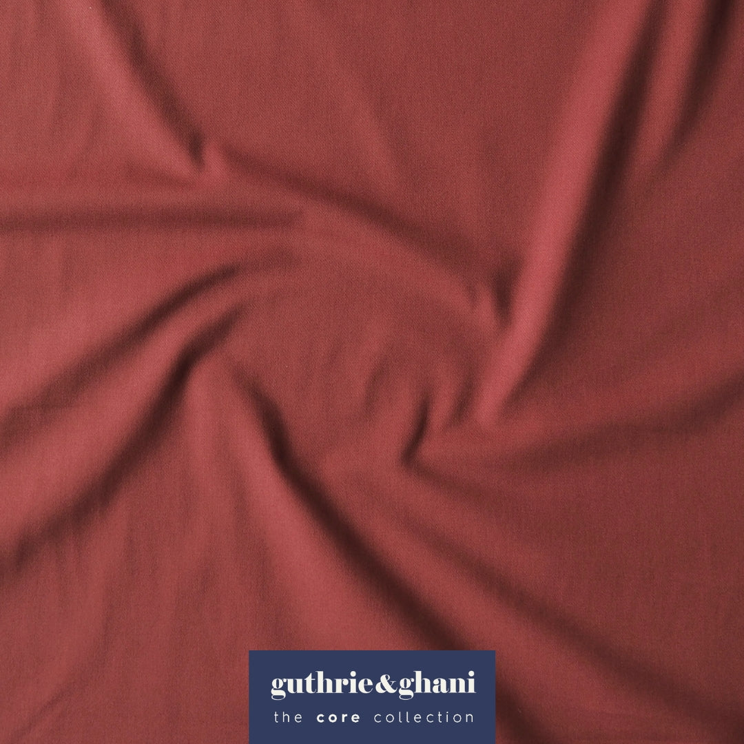Brick Sanded Cotton Twill Fabric