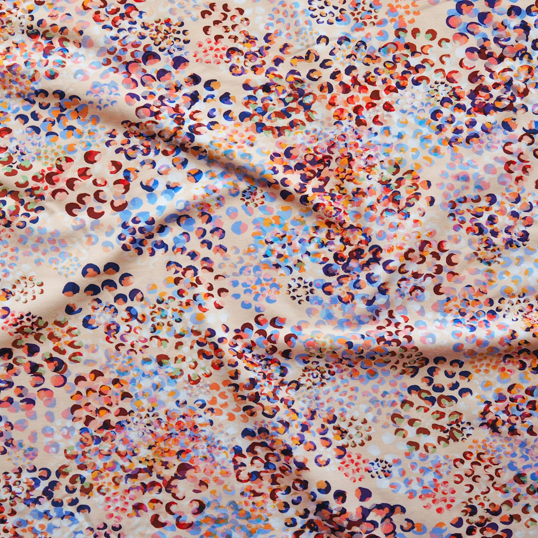 *Pre-Sale* Cream Chicacheetah Cotton Micro French Terry Fabric - Guthrie & Ghani Exclusive