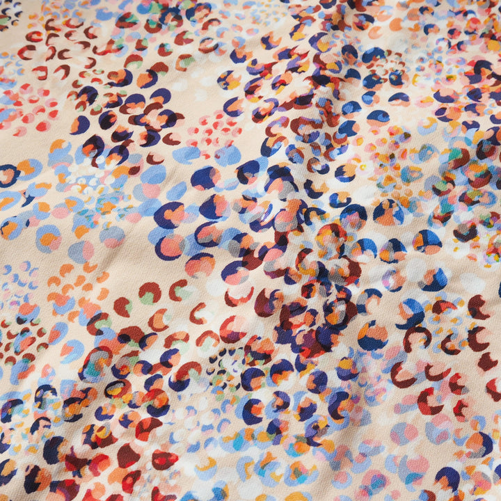 *Pre-Sale* Cream Chicacheetah Cotton Micro French Terry Fabric - Guthrie & Ghani Exclusive