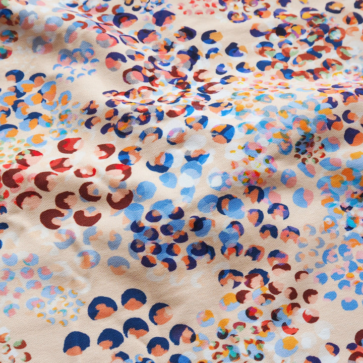 *Pre-Sale* Cream Chicacheetah Cotton Micro French Terry Fabric - Guthrie & Ghani Exclusive
