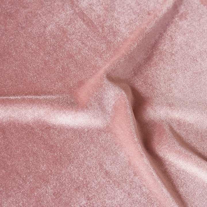 Rose Stretch Velour Fabric