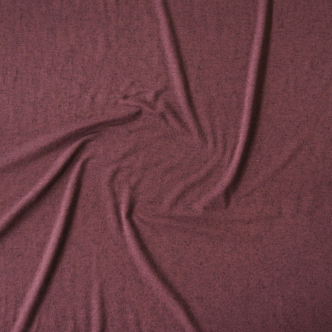 Merlot Lightweight Viscose Wool Jersey Fabric