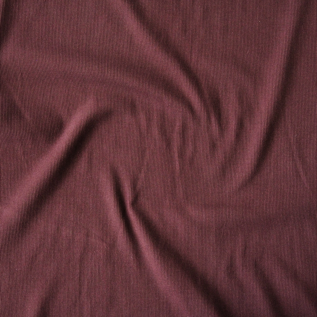 Merlot 2x2 Cotton Tubular Ribbing Fabric