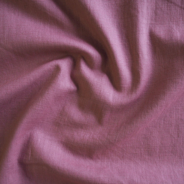 Dusky Rose Washed Enzyme Linen Blend Fabric