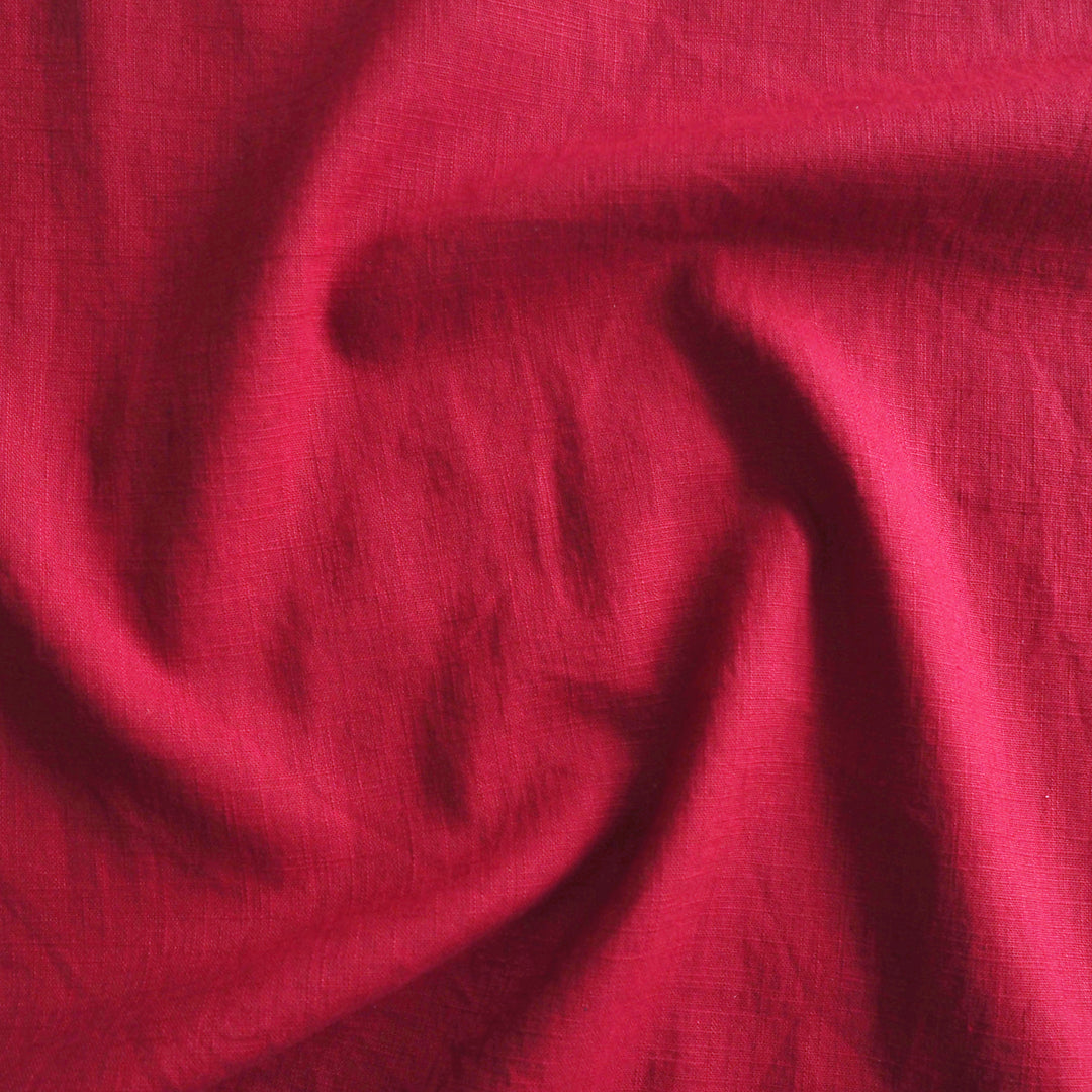 Strawberry Washed Enzyme Linen Blend Fabric