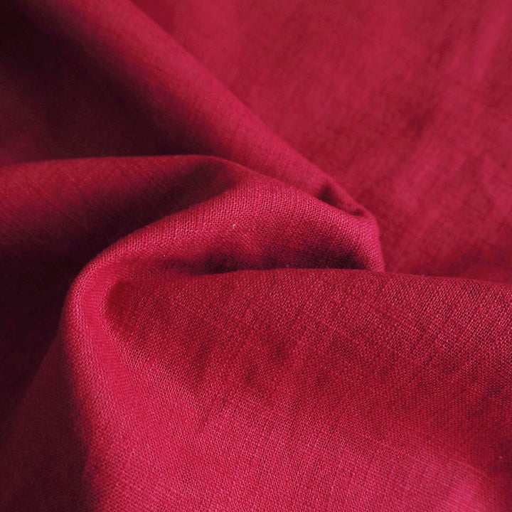 Strawberry Washed Enzyme Linen Blend Fabric