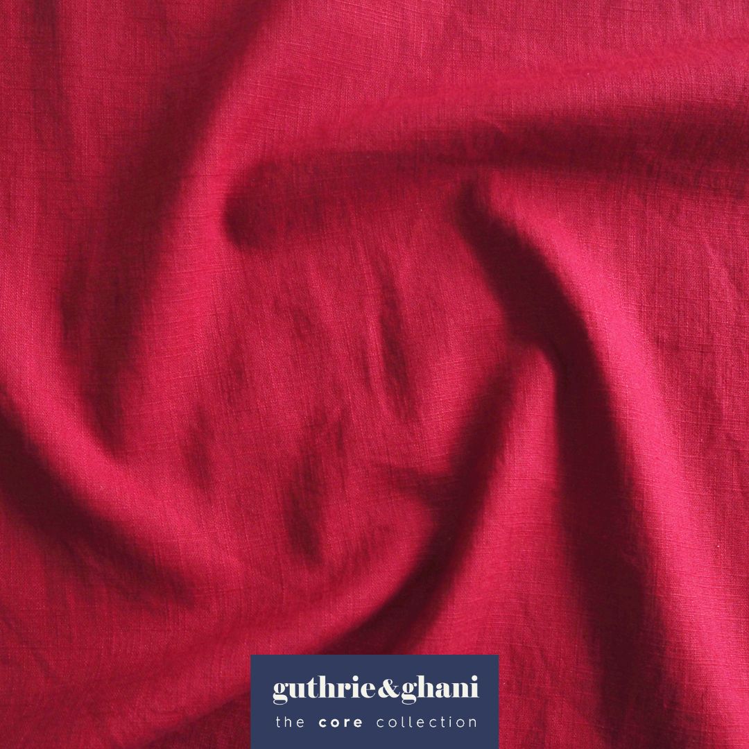 Strawberry Washed Enzyme Linen Blend Fabric