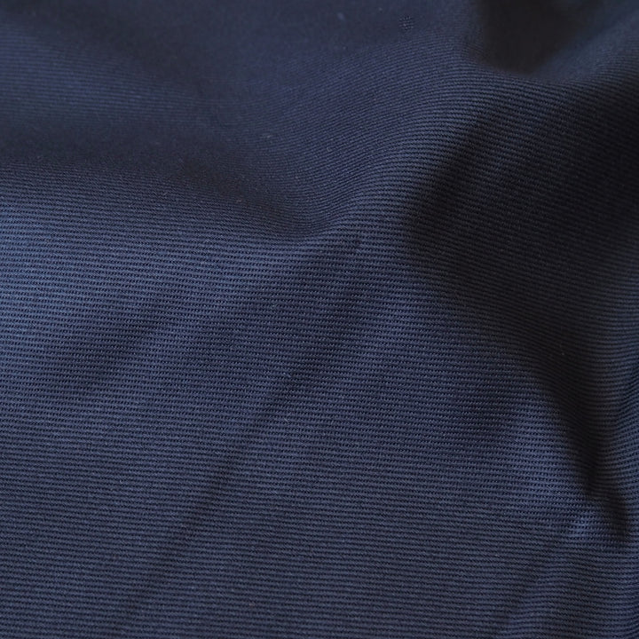 Sevenberry navy blue cotton twill drill fabric, perfect for dressmaking and other sewing projects.