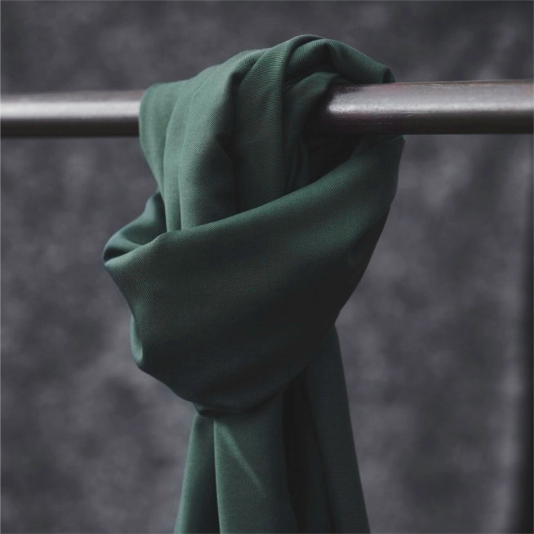 Bottle Green Meet Milk Smooth Drape Tencel Twill Fabric – deep green Tencel twill