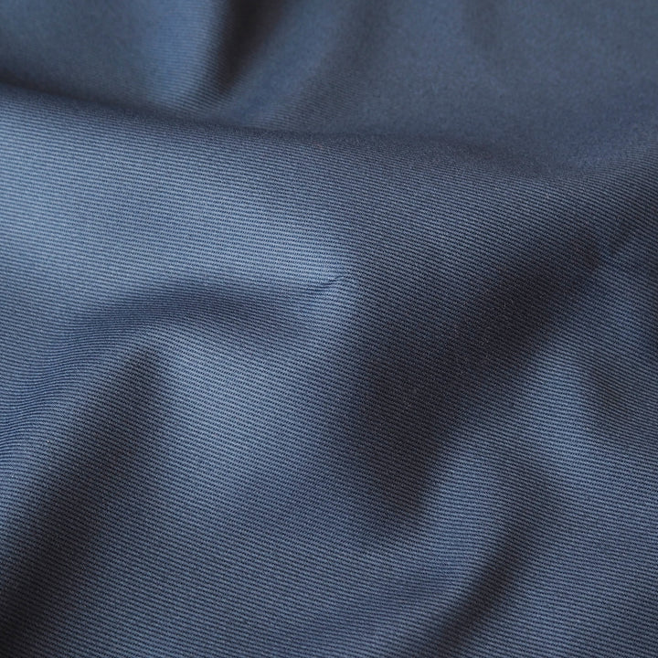Sevenberry oxford blue cotton twill drill fabric, perfect for dressmaking and other sewing projects.