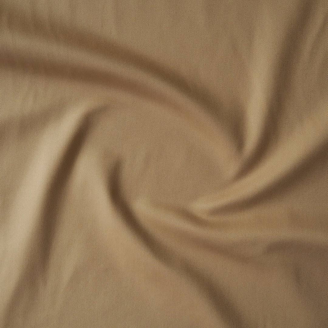 Sevenberry desert sand cotton twill drill fabric, perfect for dressmaking and other sewing projects.