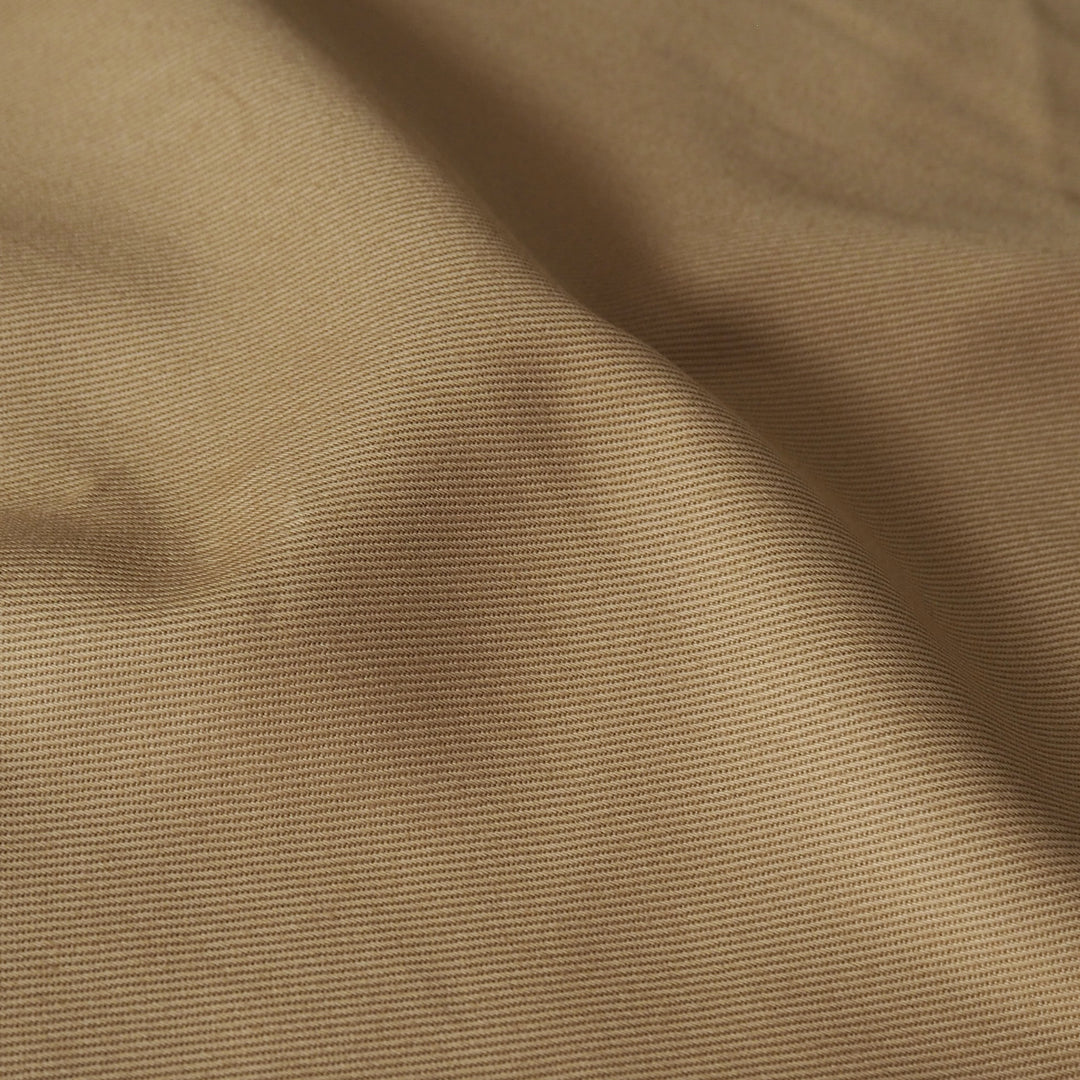 Sevenberry desert sand cotton twill drill fabric, perfect for dressmaking and other sewing projects.