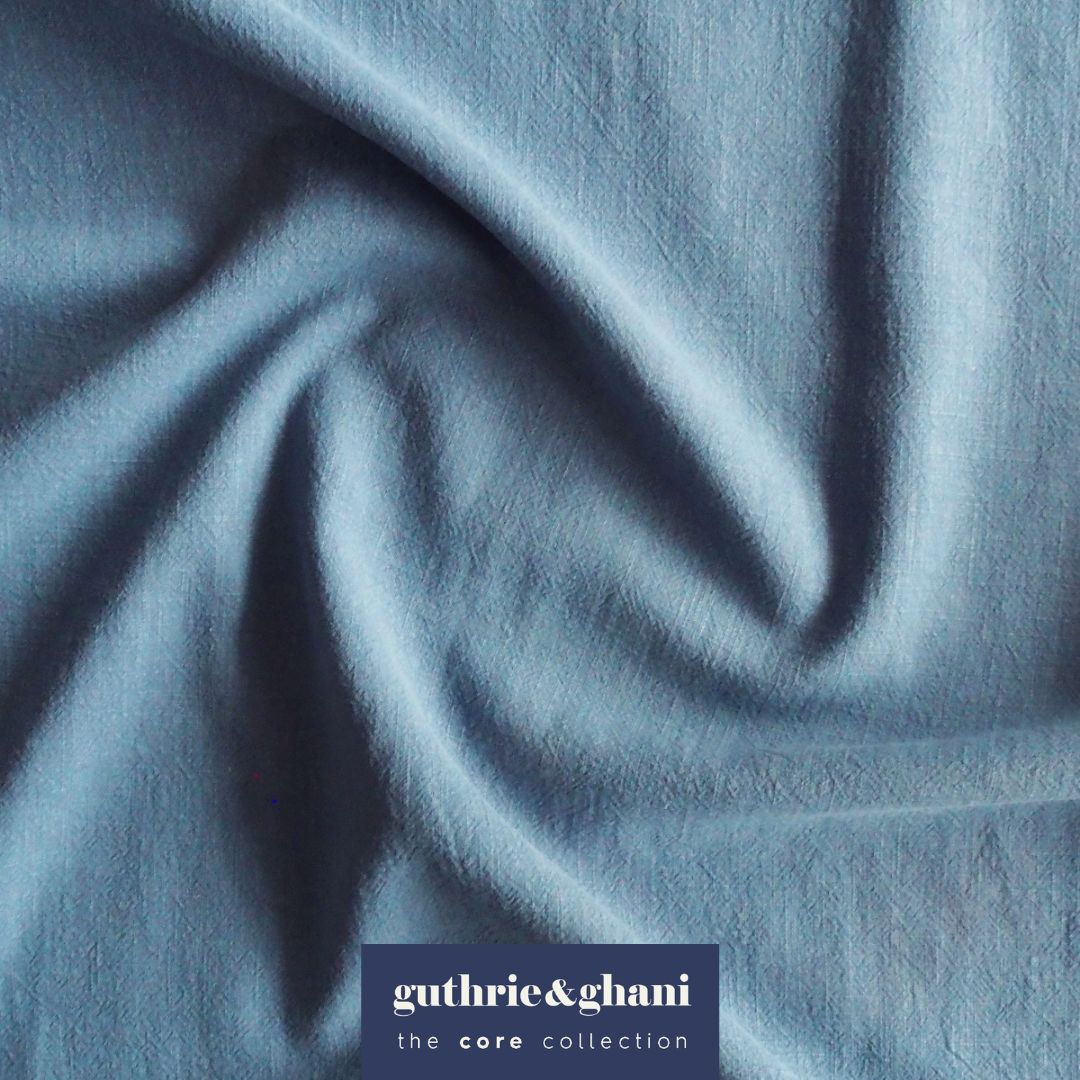 Muted Cornflower Textured Ramie Linen Blend Fabric – Guthrie & Ghani