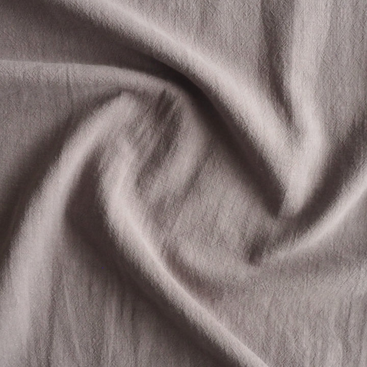Elephant Grey Textured Ramie Linen Blend Fabric – soft grey linen cotton for dressmaking