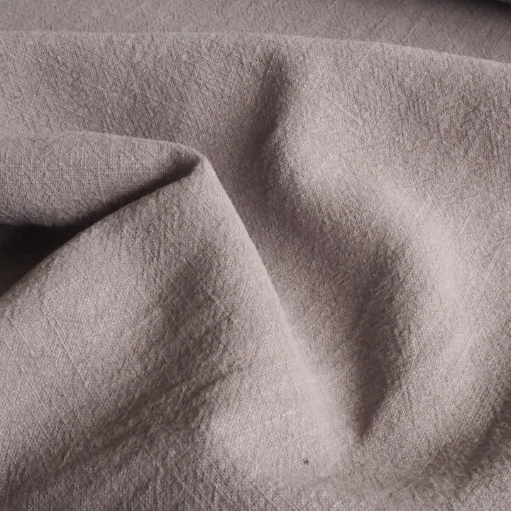 Elephant Grey Textured Ramie Linen Blend Fabric – soft grey linen cotton for dressmaking
