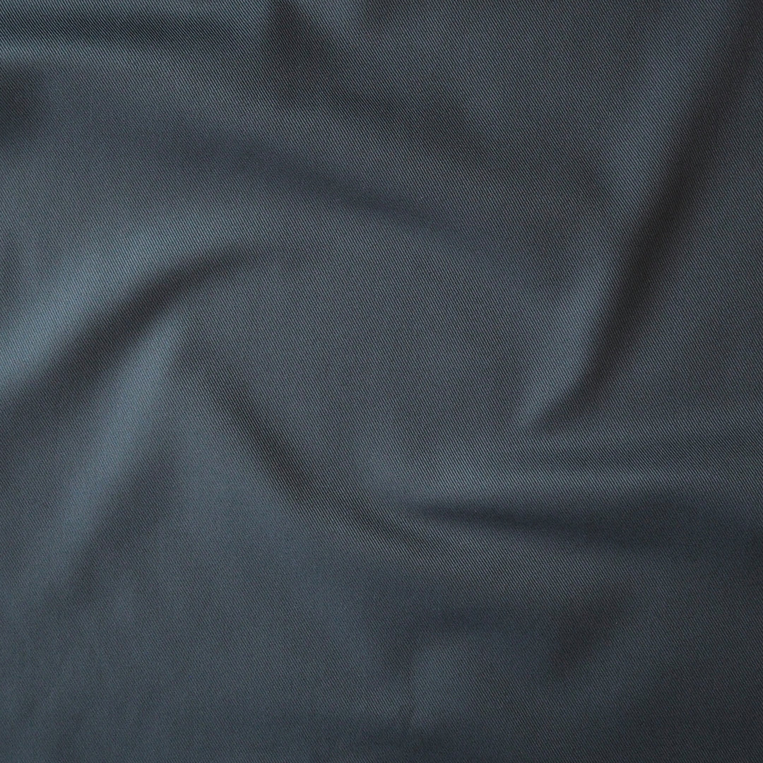 Sevenberry storm grey-blue cotton twill drill fabric, perfect for dressmaking and other sewing projects.