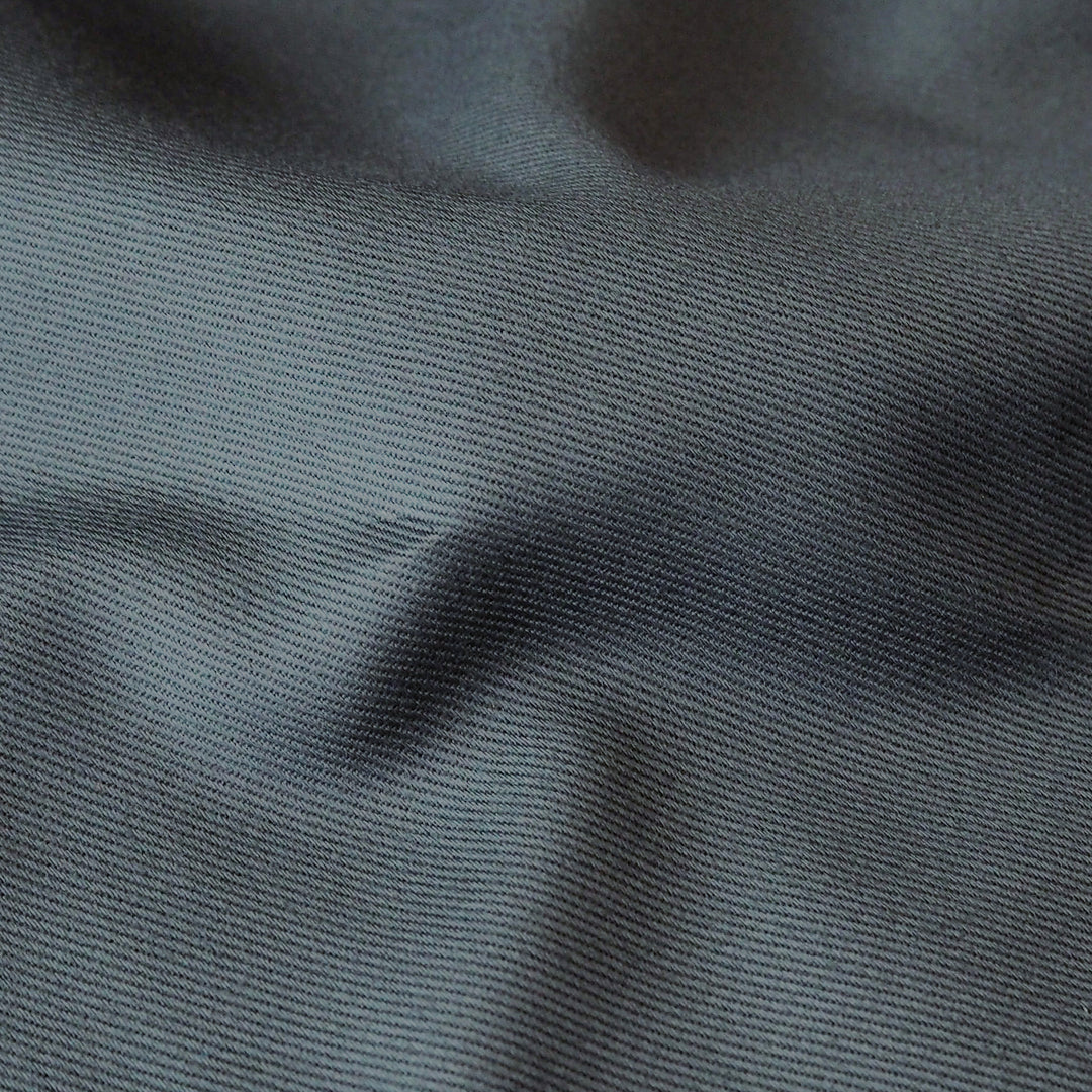 Sevenberry storm grey-blue cotton twill drill fabric, perfect for dressmaking and other sewing projects.