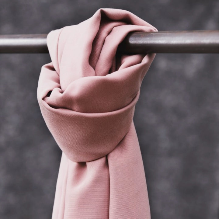 Pink Puff Meet Milk Smooth Drape Tencel Twill Fabric – soft blush twill for dressmaking