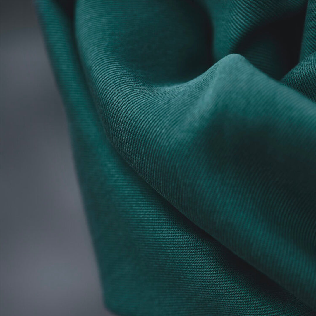 Washed Teal Meet Milk Smooth Drape Tencel Twill Fabric – teal Tencel twill for dressmaking