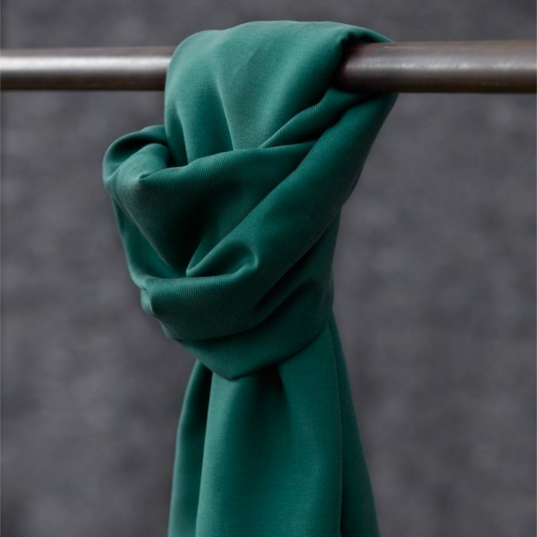 Washed Teal Meet Milk Smooth Drape Tencel Twill Fabric – teal Tencel twill for dressmaking