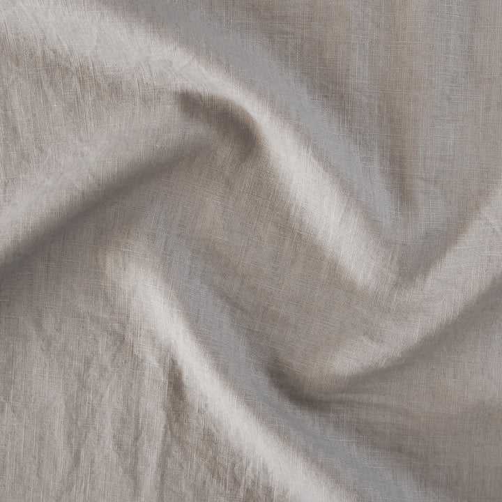 Grey Washed Enzyme Linen Blend Fabric