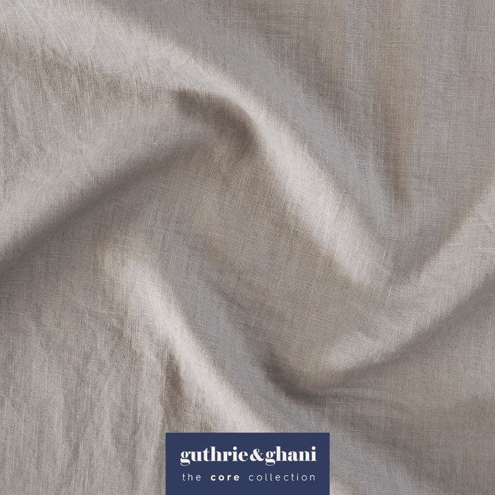 Grey Washed Enzyme Linen Blend Fabric