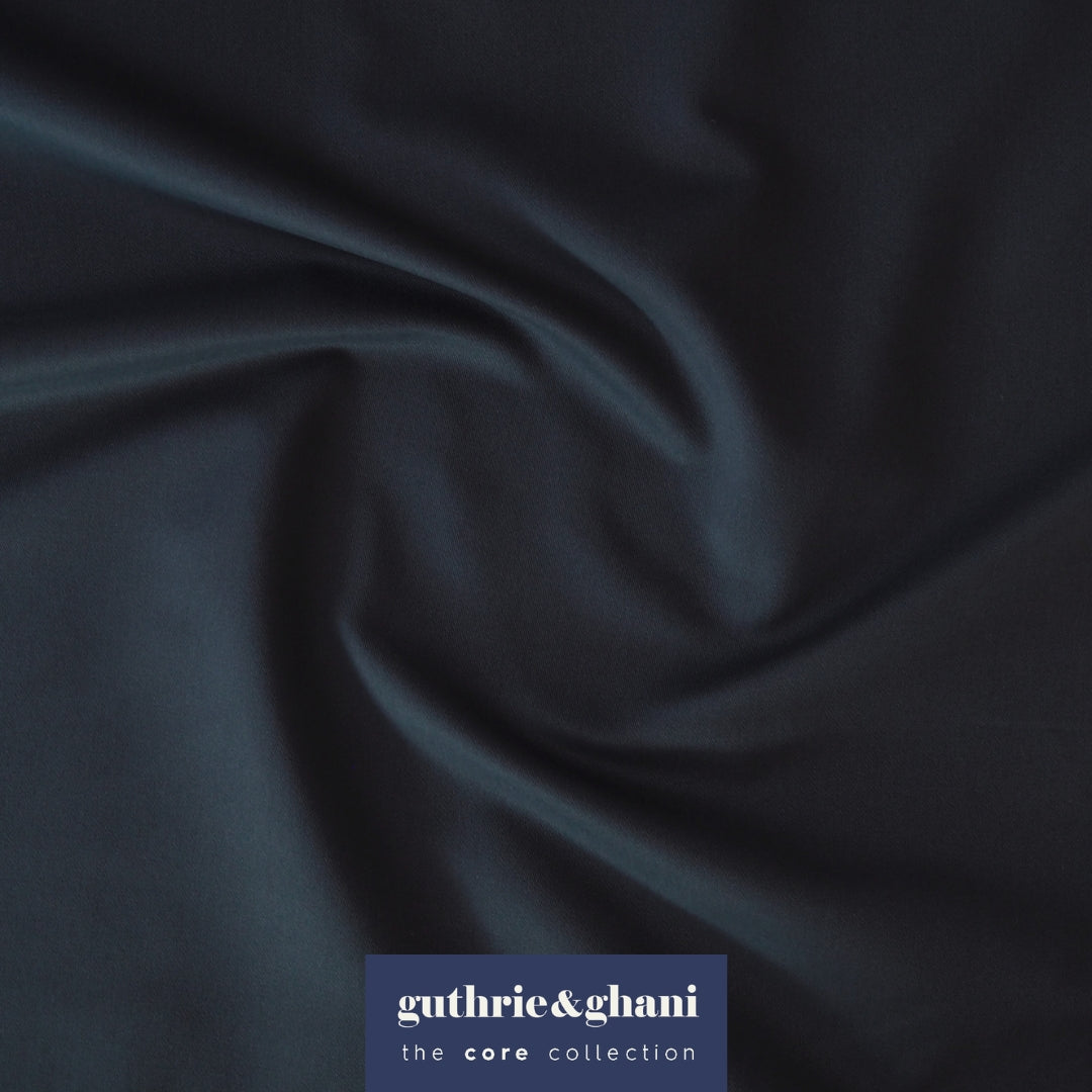 Dark Navy Sanded Cotton Twill Fabric
