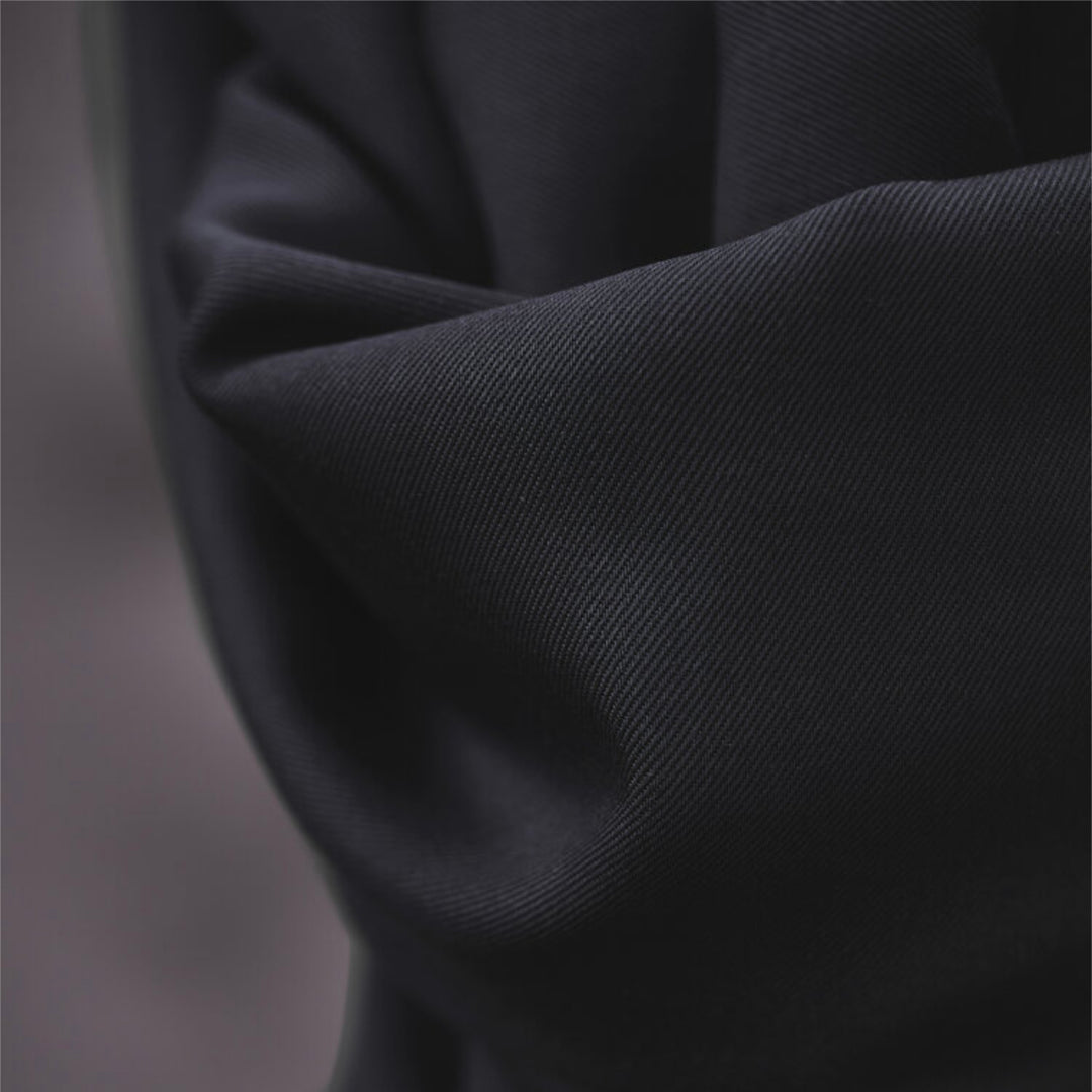 Dark Navy Meet Milk Smooth Drape Tencel Twill Fabric – navy twill for dressmaking