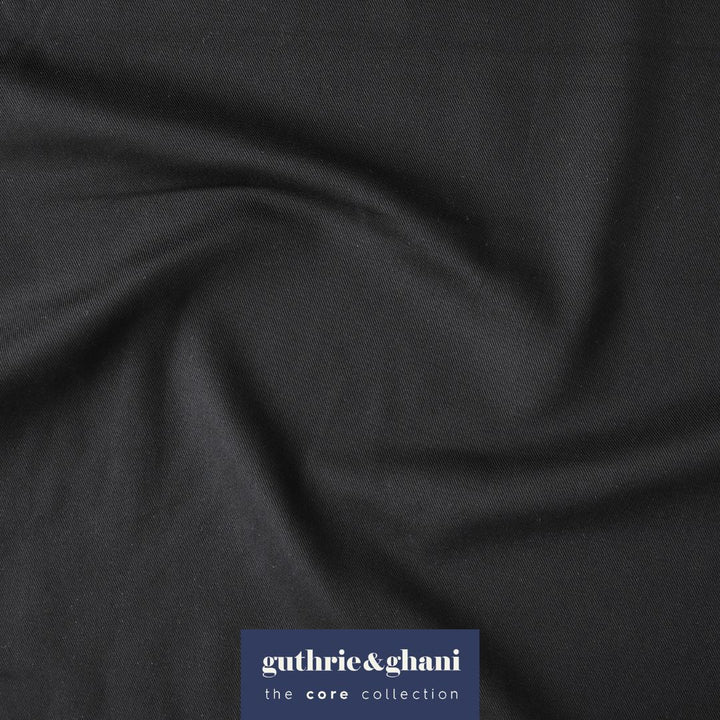 Black fabric with Guthrie & Ghani logo in the corner