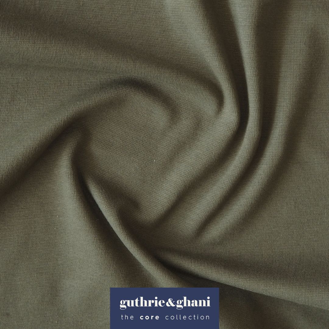Khaki Organic Cotton Tubular Ribbing Fabric – Guthrie & Ghani