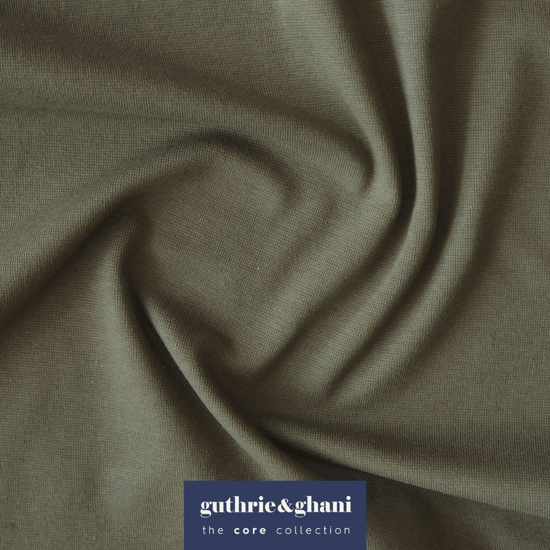 Organic Ribbing Pattern Khaki Organic Cotton Tubular Ribbing Fabric – Guthrie & Ghani