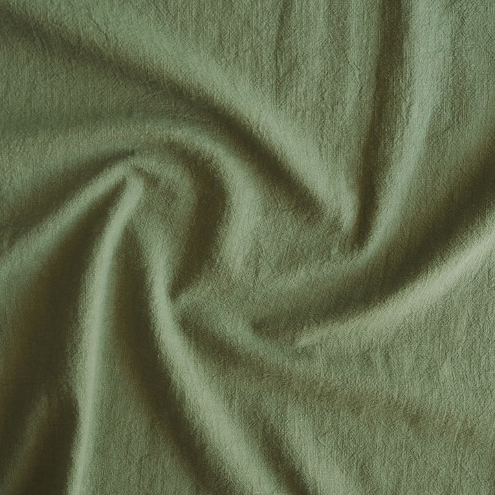 Pear Green Textured Ramie Linen Blend Fabric – bright green linen cotton for dressmaking