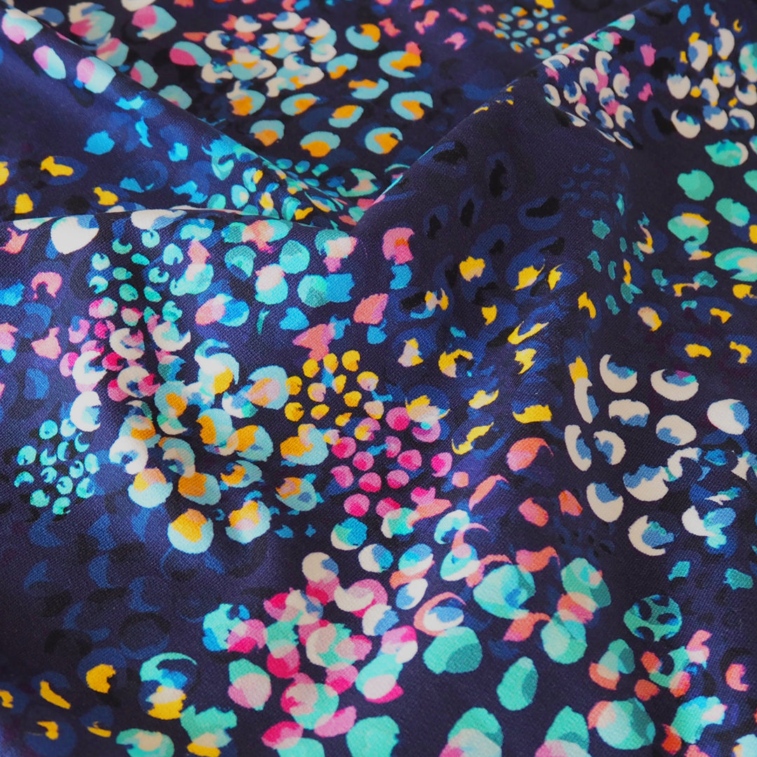 Navy Chicacheetah Cotton French Terry Fabric – Guthrie & Ghani Exclusive