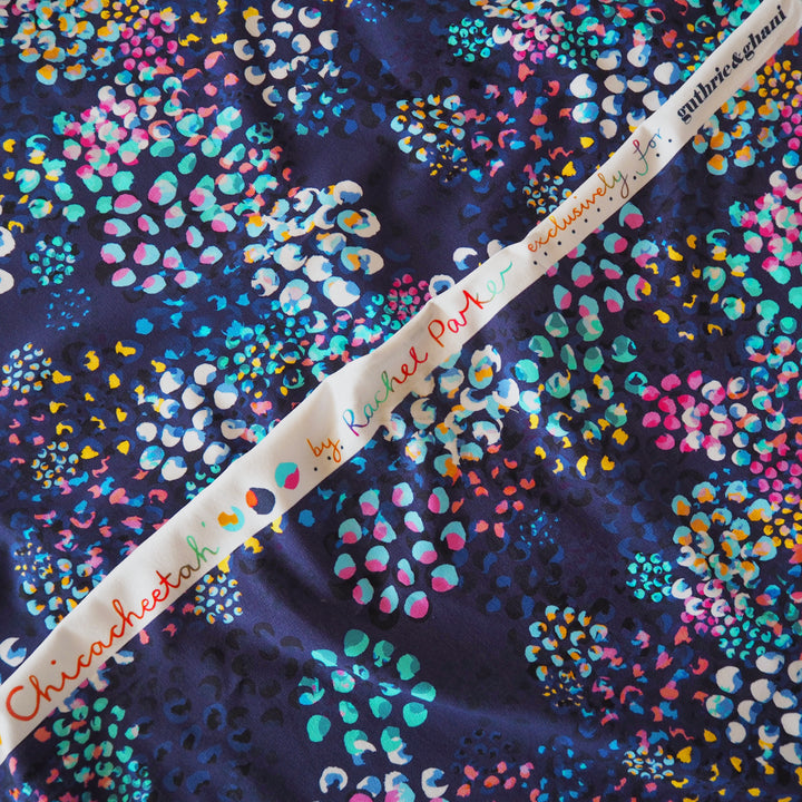 Navy Chicacheetah Cotton French Terry Fabric – Guthrie & Ghani Exclusive