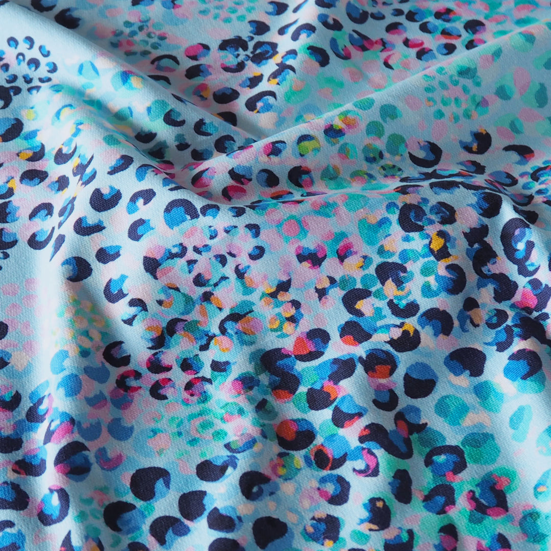 Sky Blue Chicacheetah Cotton French Terry Fabric – Guthrie & Ghani Exclusive