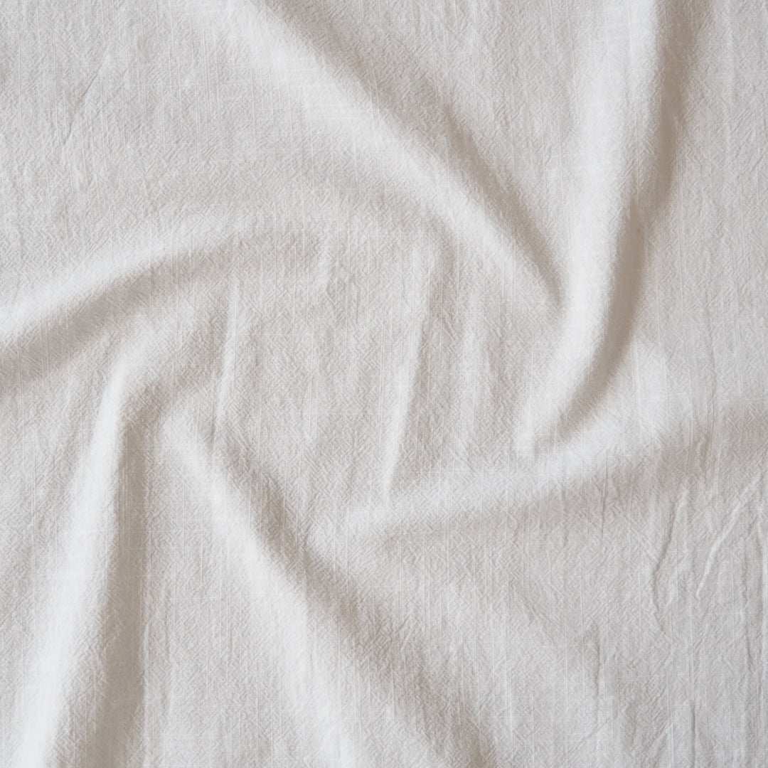 Vintage White Textured Cotton Fabric – Guthrie Ghani