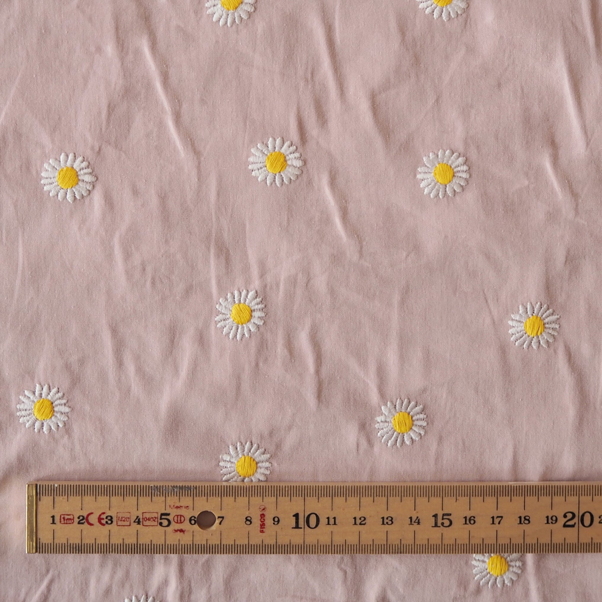 Pink Daisy Embroidered Cotton Poplin Fabric – Guthrie & Ghani