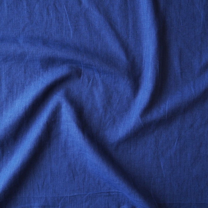 Lapis Washed Enzyme Linen Blend Fabric