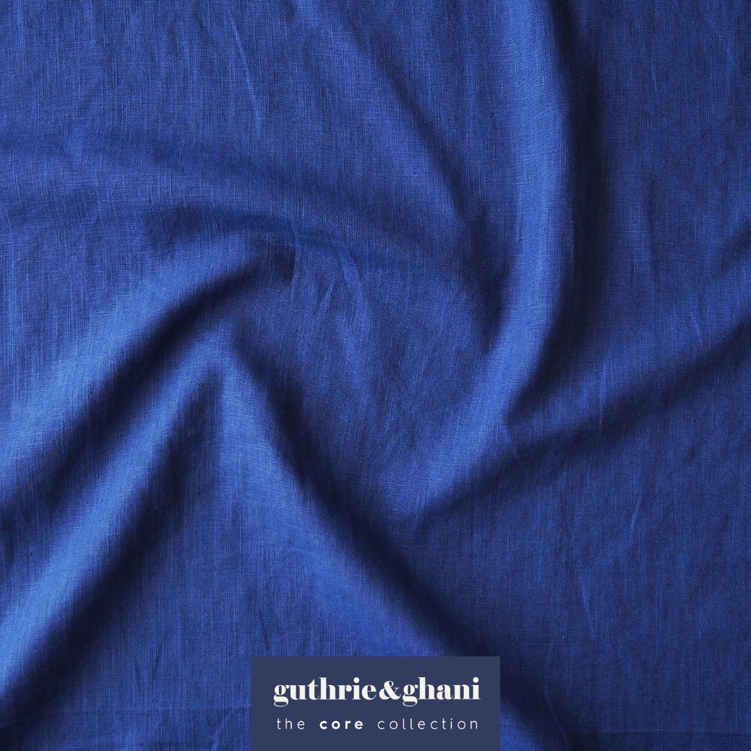 Lapis Washed Enzyme Linen Blend Fabric