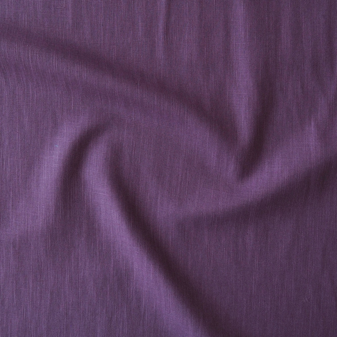 Violet Washed Enzyme Linen Blend Fabric
