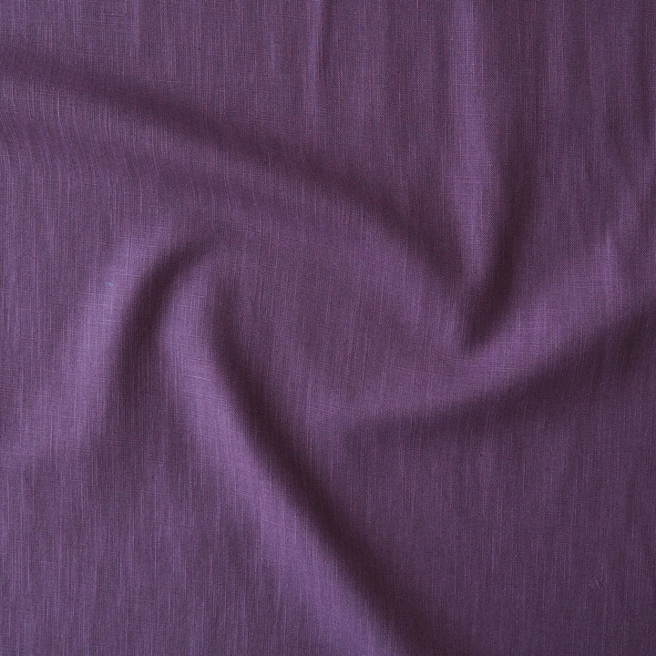 Violet Washed Enzyme Linen Blend Fabric