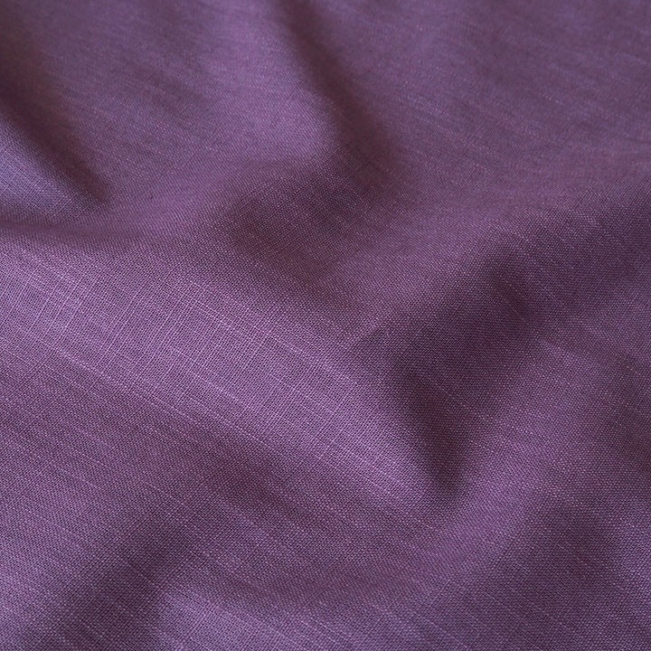 Violet Washed Enzyme Linen Blend Fabric