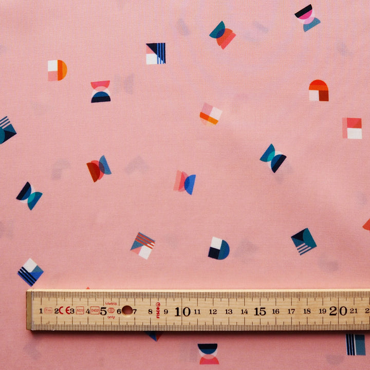 Pink Bauhaus Floats by Rachel Parker Viscose Poplin Fabric – Guthrie & Ghani Exclusive