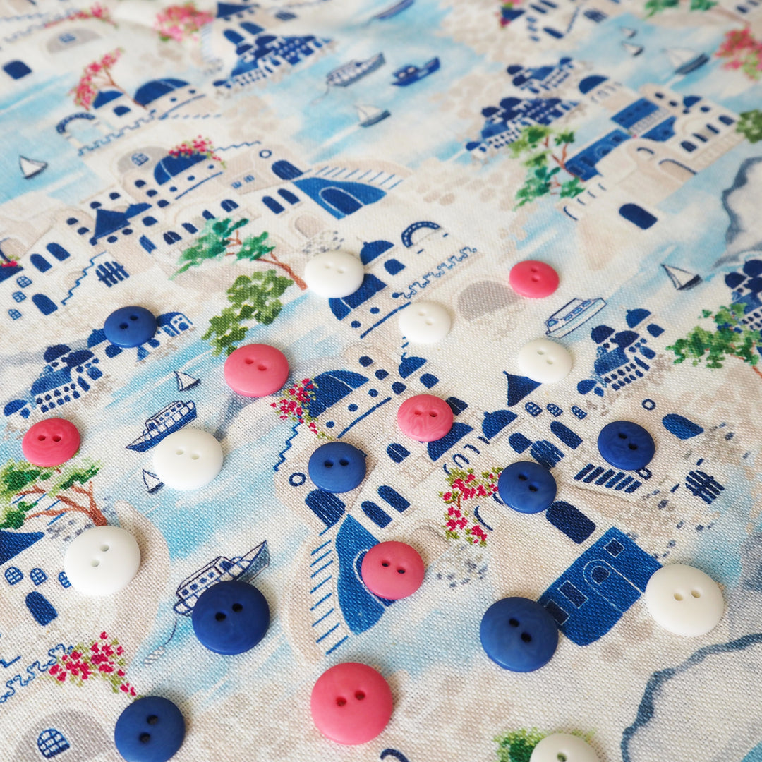 Bougainvillea Island Viscose Linen Fabric - Guthrie & Ghani Exclusive