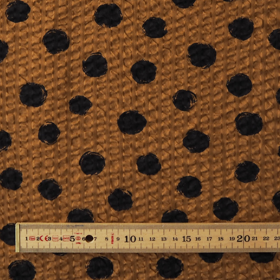 Sevenberry Amber Spotty Ripple Seersucker Cotton dressmaking Fabric