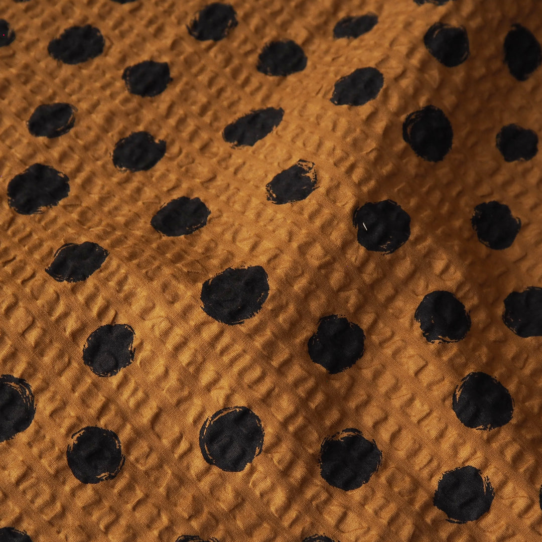 Sevenberry Amber Spotty Ripple Seersucker Cotton dressmaking Fabric